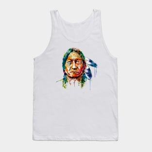 Sitting Bull watercolor painting Tank Top